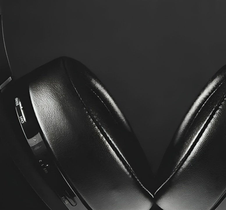 A XX99 Mark II Black Headphones Zoomed in.
